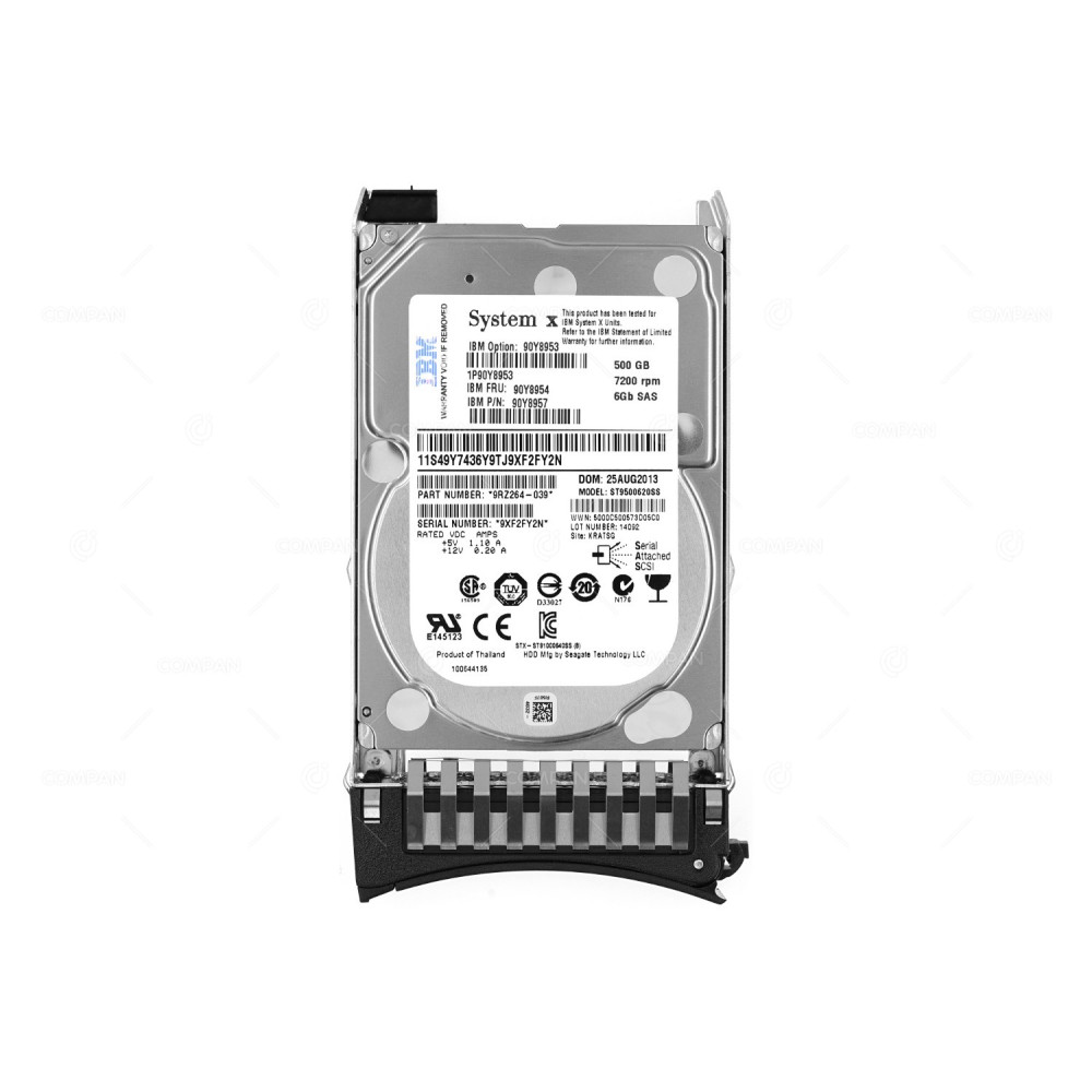 90Y8954 IBM 500GB 7.2K 6G SAS 2.5 SFF HOT-SWAP